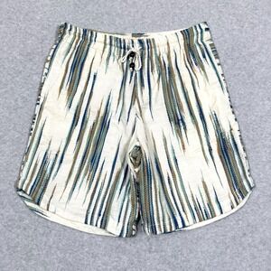SMR Days Shorts Mens Medium Embroidered Bermuda Organic Cotton‎ Drawstring Beach